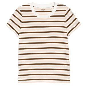 Madewell L Northside Vintage Stripe T-Shirt Pink